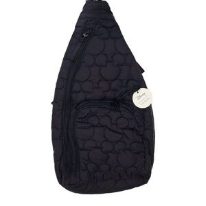 Disney Quilted Black Sling Backpack
